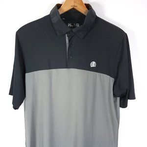 Under Armour HeatGear Polo Shirt Men's Medium Loose Black Gray